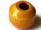 31mm Yellow Orange Banded Round Bead Vintage Macrame Ceramic Porcelain Beads